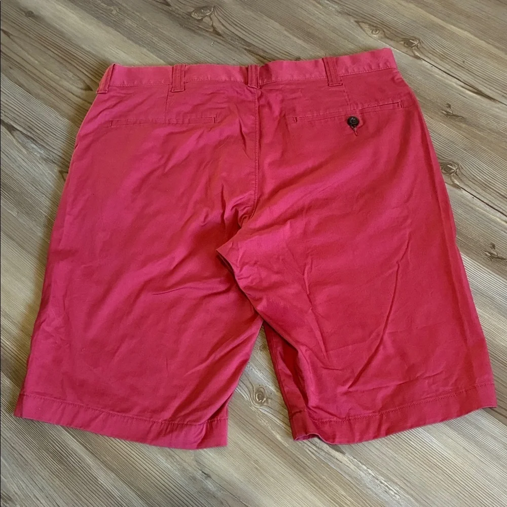 J. Crew 10” Shorts Nantucket Red Chino Flat Front Cotton Mens 31 Preppy Stretch